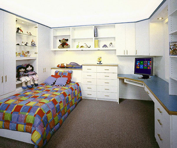 bed with desk for kids